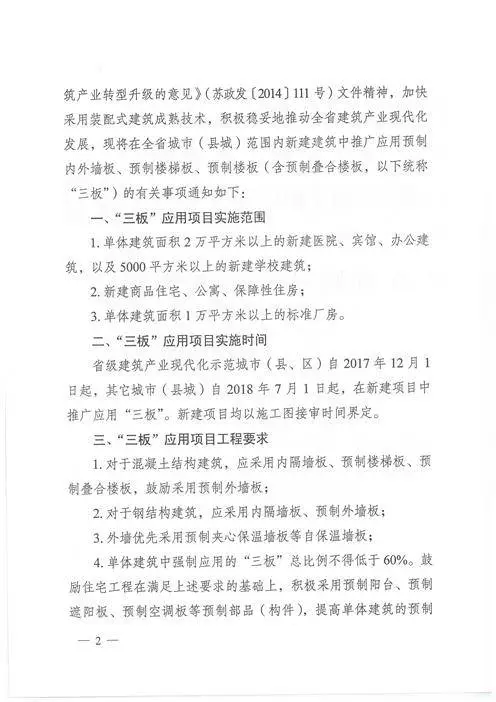 江蘇：新建建筑應(yīng)用預(yù)制內(nèi)外墻板預(yù)制樓梯板預(yù)制樓板相關(guān)要求！(圖2)